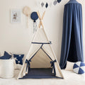 Beige-Navy Blue Teepee Tent - Tiny Tugz™