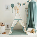 Beige-Sage Teepee Tent – OEKO-TEX® certified cotton teepee tent, handmade in Poland