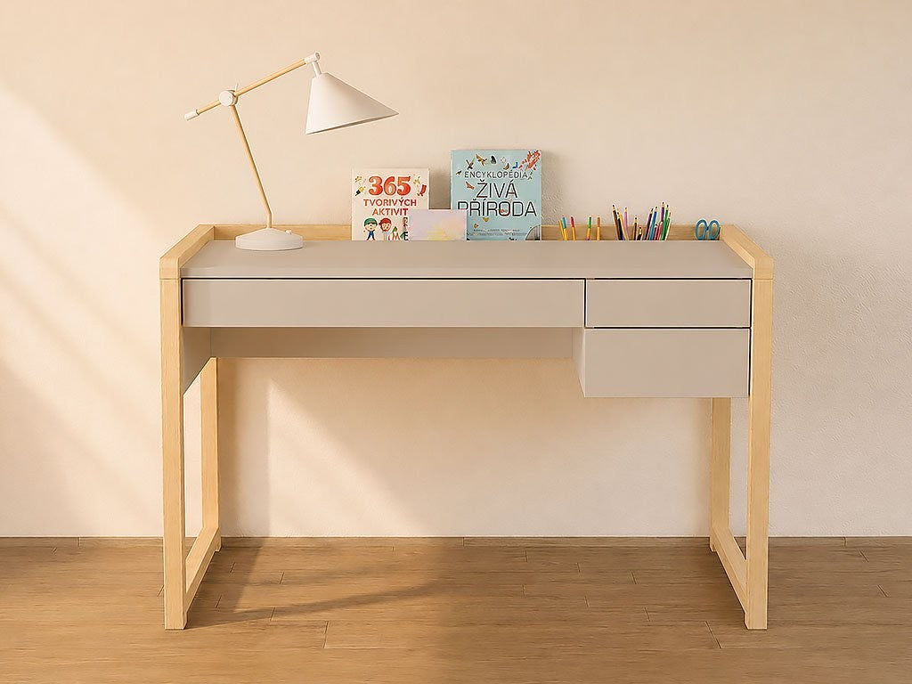 STOLLY Children’s Desk with Three Drawers and Pencil Holders