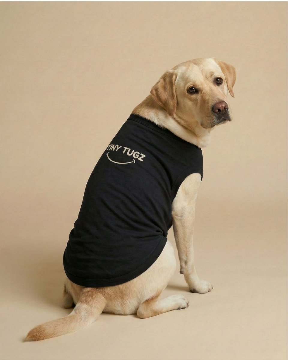 Black 100% Organic Cotton Dog T-Shirt - Tiny Tugz™