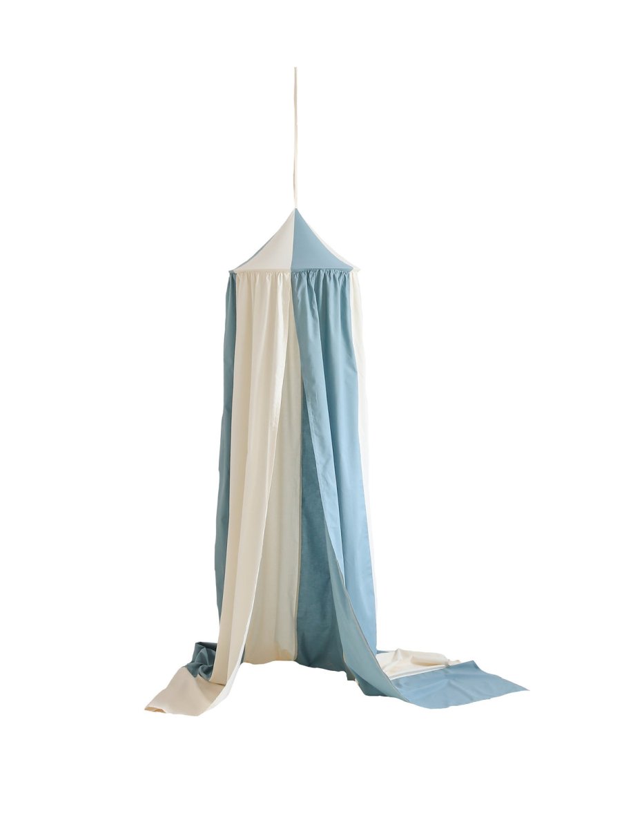 Blue Circus Cotton & Linen Bed Canopy for Babies & Kids (0–6y) - Tiny Tugz™
