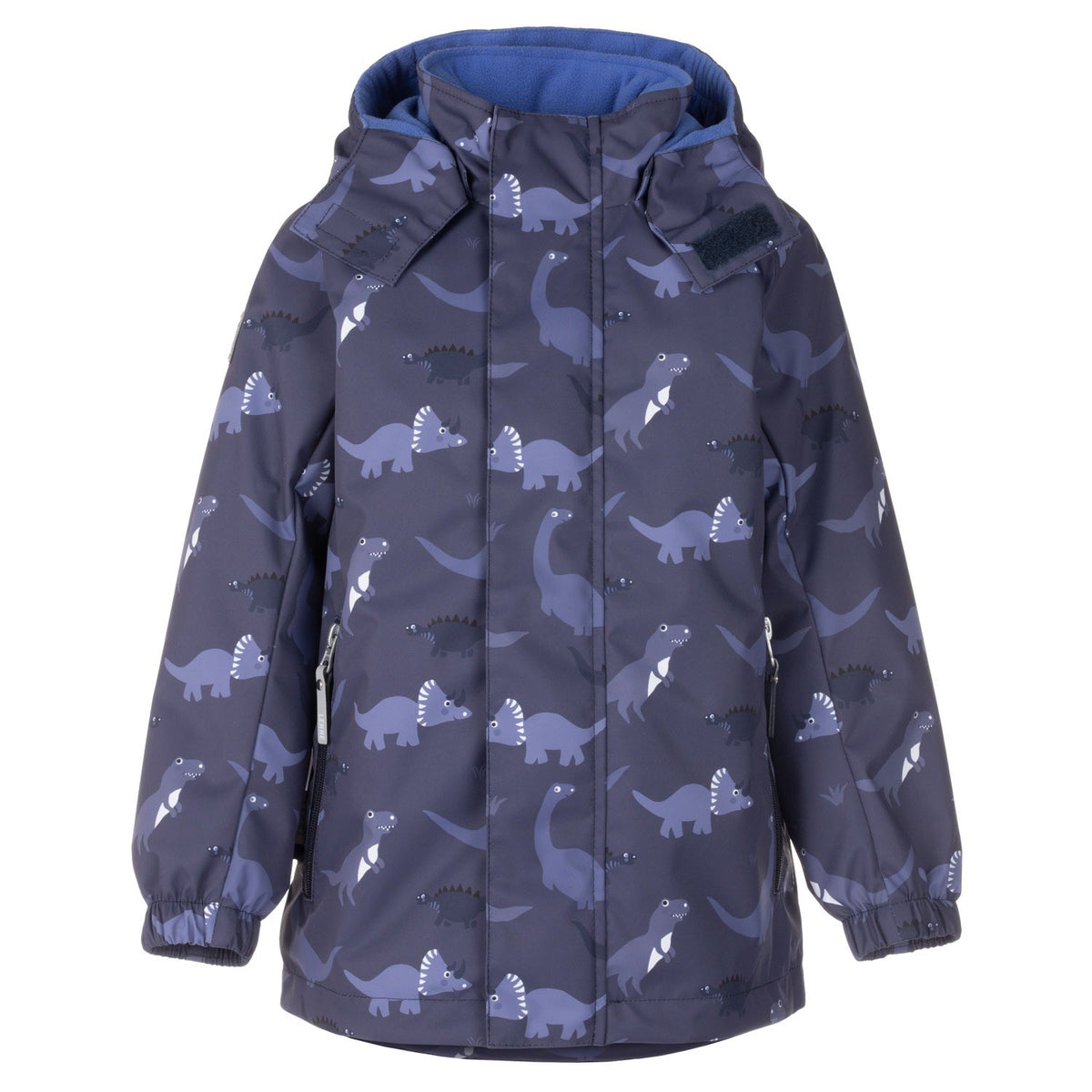Blue Dinosaur Print Boys’ Spring Parka - Tiny Tugz™
