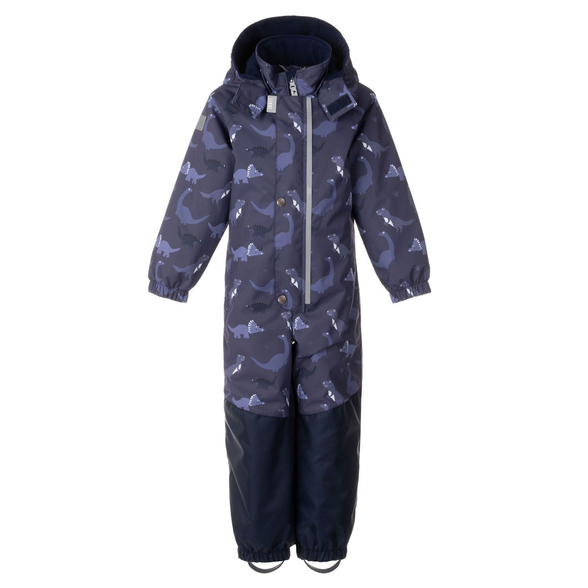 Blue Dinosaur Print Spring/Autumn Children’s Overall with Contrast Panels - Tiny Tugz™