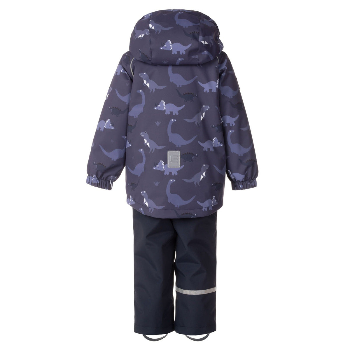 Blue Dinosaur Print Spring/Autumn Jacket and Bib Pants Set - Tiny Tugz™