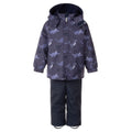 Blue Dinosaur Print Spring/Autumn Jacket and Bib Pants Set - Tiny Tugz™
