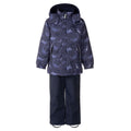 Blue Dinosaur Print Spring/Autumn Jacket and Dungaree Trousers Set - Tiny Tugz™