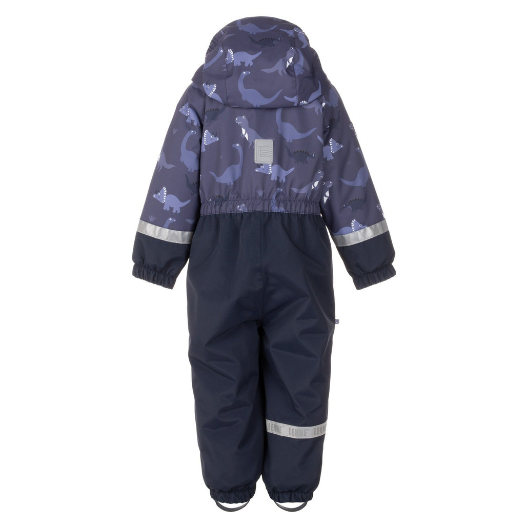 Blue Dinosaur Print Spring/Autumn Toddler Overall with Contrast Panels - Tiny Tugz™