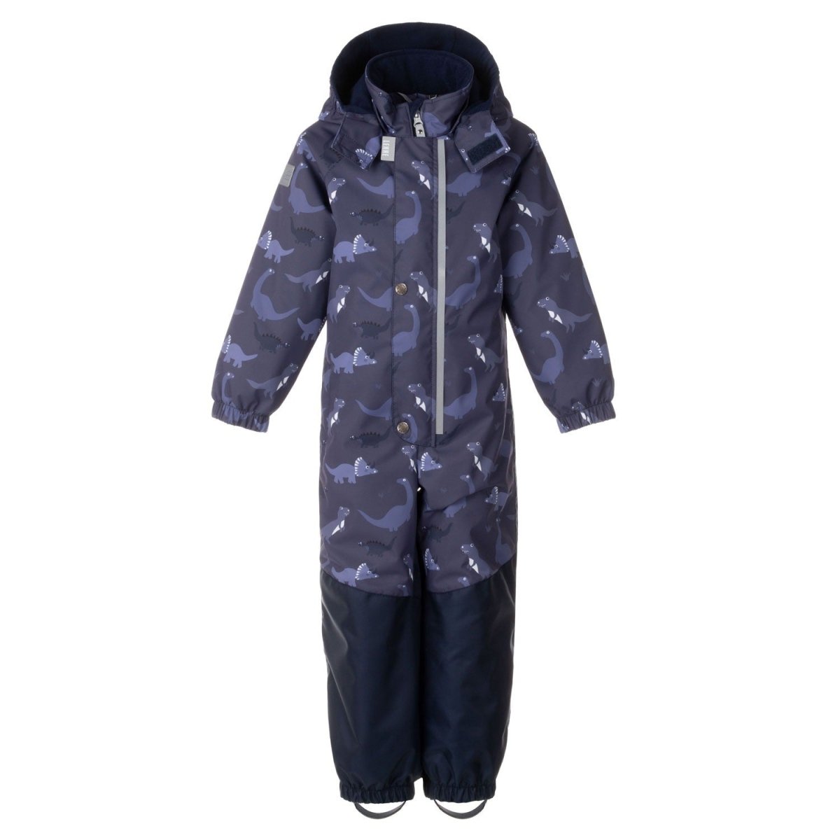 Blue Dinosaur Print Spring/Autumn Children’s Overall with Contrast Panels - Tiny Tugz™