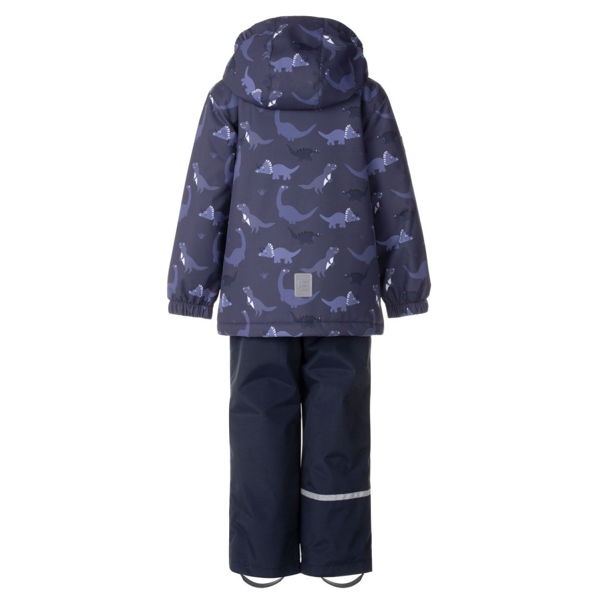 Blue Dinosaur Print Spring/Autumn Jacket and Dungaree Trousers Set - Tiny Tugz™