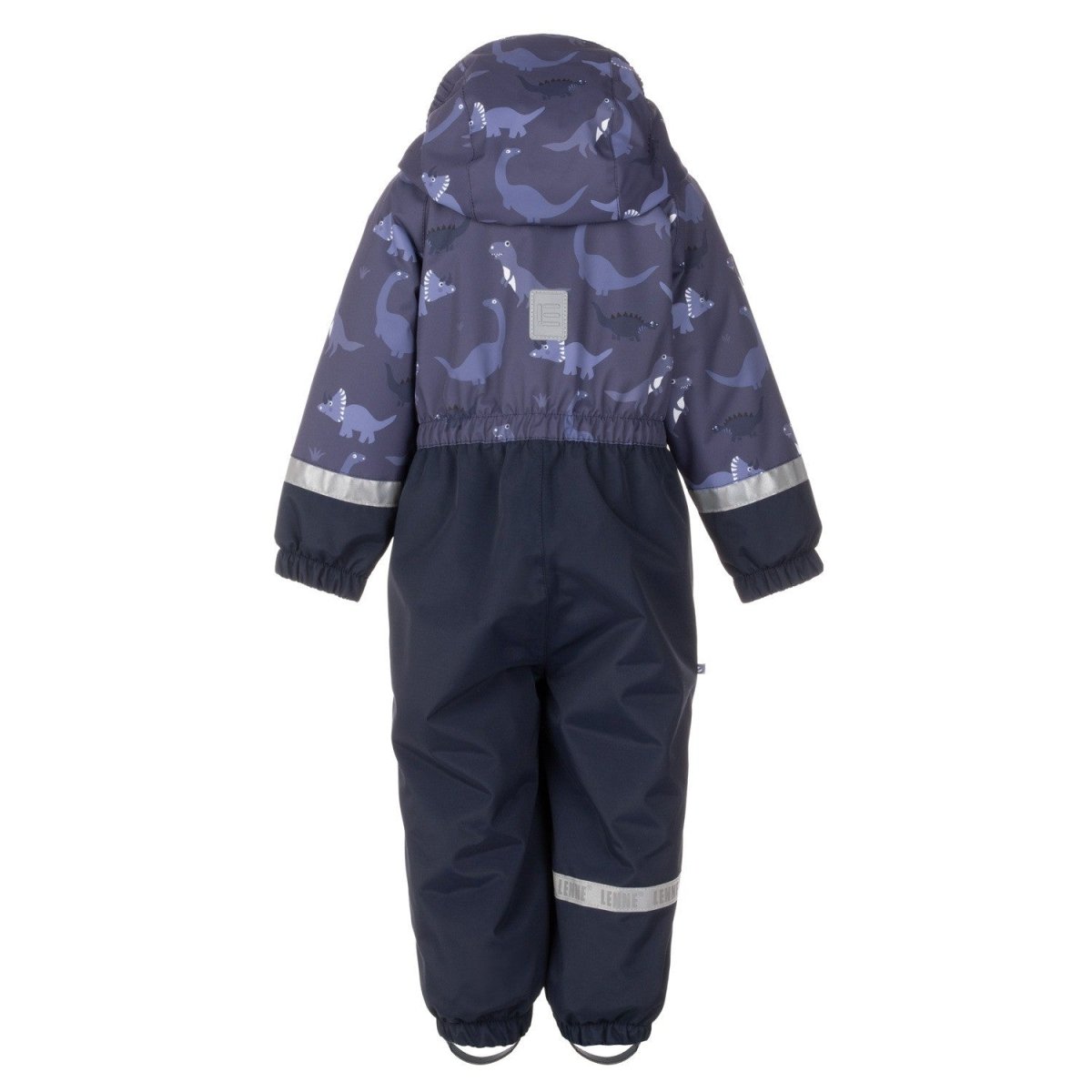 Blue Dinosaur Print Spring/Autumn Toddler Overall with Contrast Panels - Tiny Tugz™