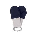 Blue Merino Wool Baby Mittens with Thumb