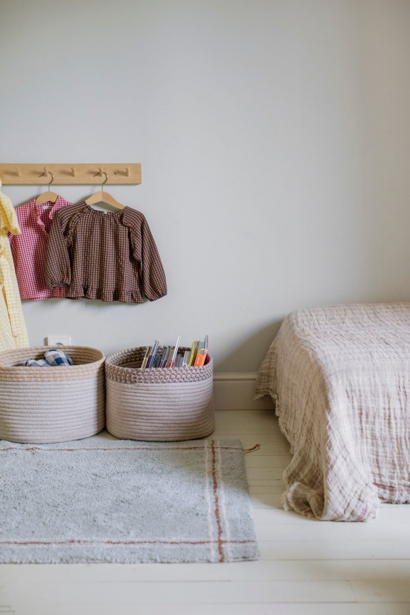 Blue Sage Cotton Rug for Kids (90 x 130cm) - Tiny Tugz™