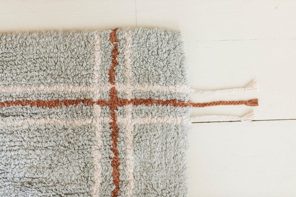 Blue Sage Cotton Rug for Kids (90 x 130cm) - Tiny Tugz™