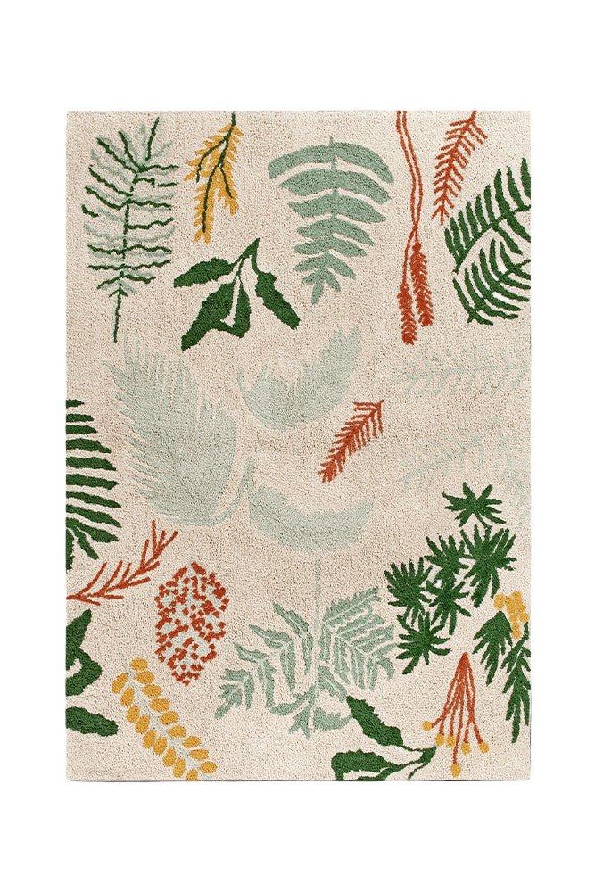 Botanic Plants Cotton Rug for Kids (140 x 200cm) - Tiny Tugz™