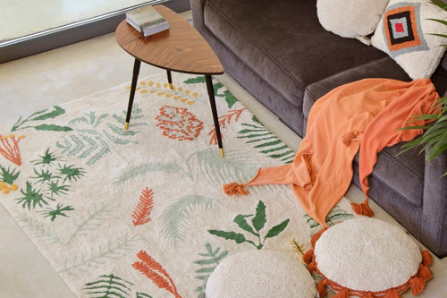 Botanic Plants Cotton Rug for Kids (140 x 200cm) - Tiny Tugz™