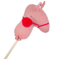 Bouclé Llama Hobby Horse Stick Toy - Rose - 95 cm - Tiny Tugz™
