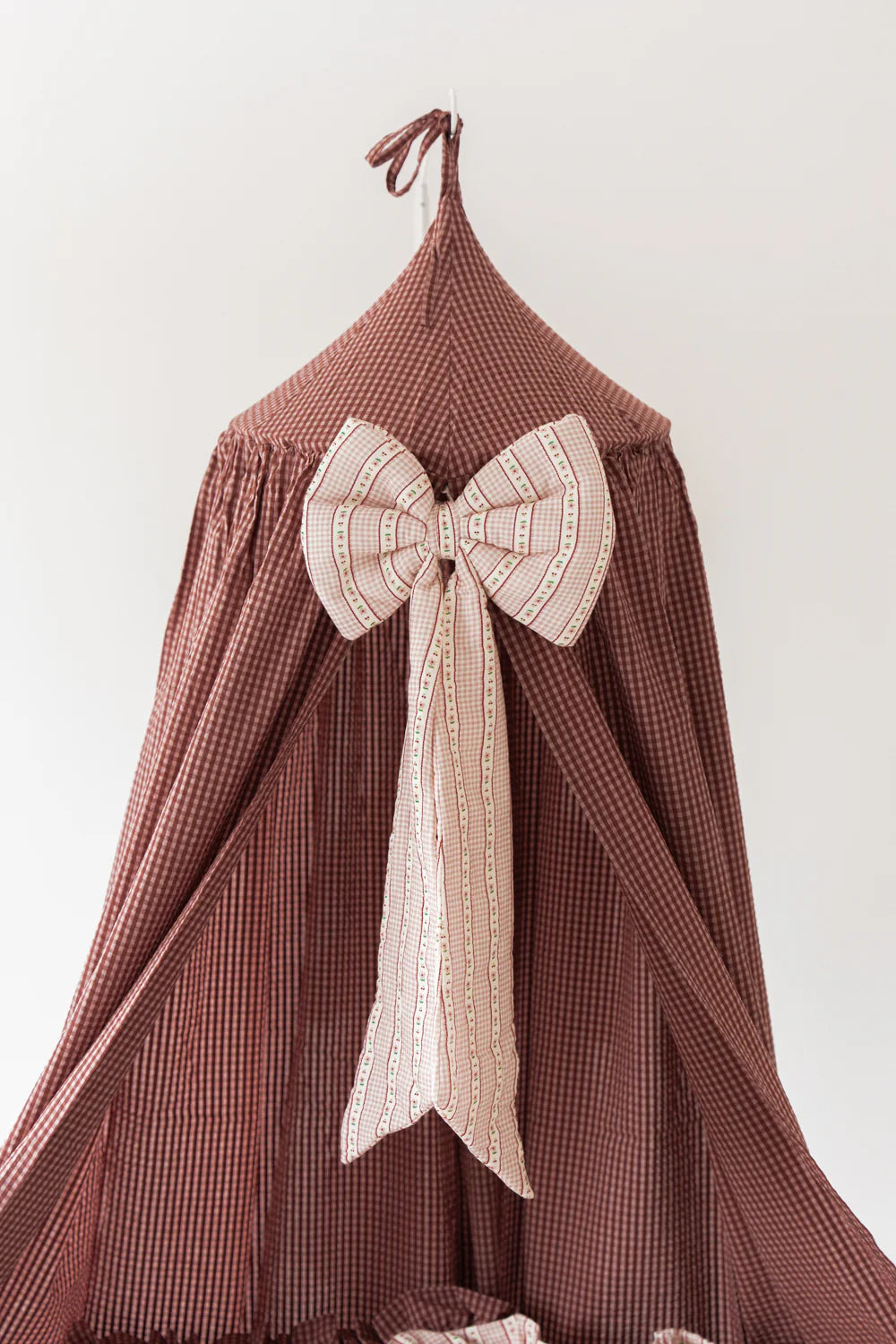 Pink Check Muslin Cotton Bed Canopy for Babies & Kids (0–6y)