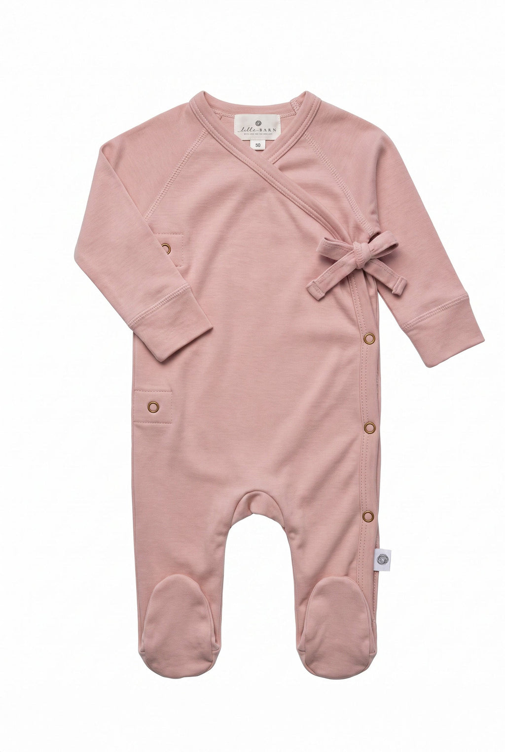 Wool Romper / Crawl Suit - Merino Wool - Misty Rose