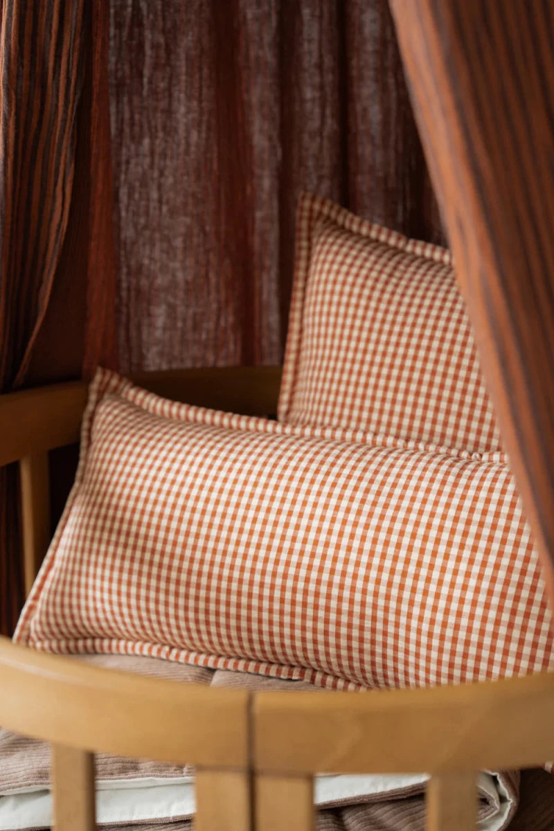 Brown Stripes Muslin Cotton Bed Canopy for Babies & Kids (0–6y) - Tiny Tugz™