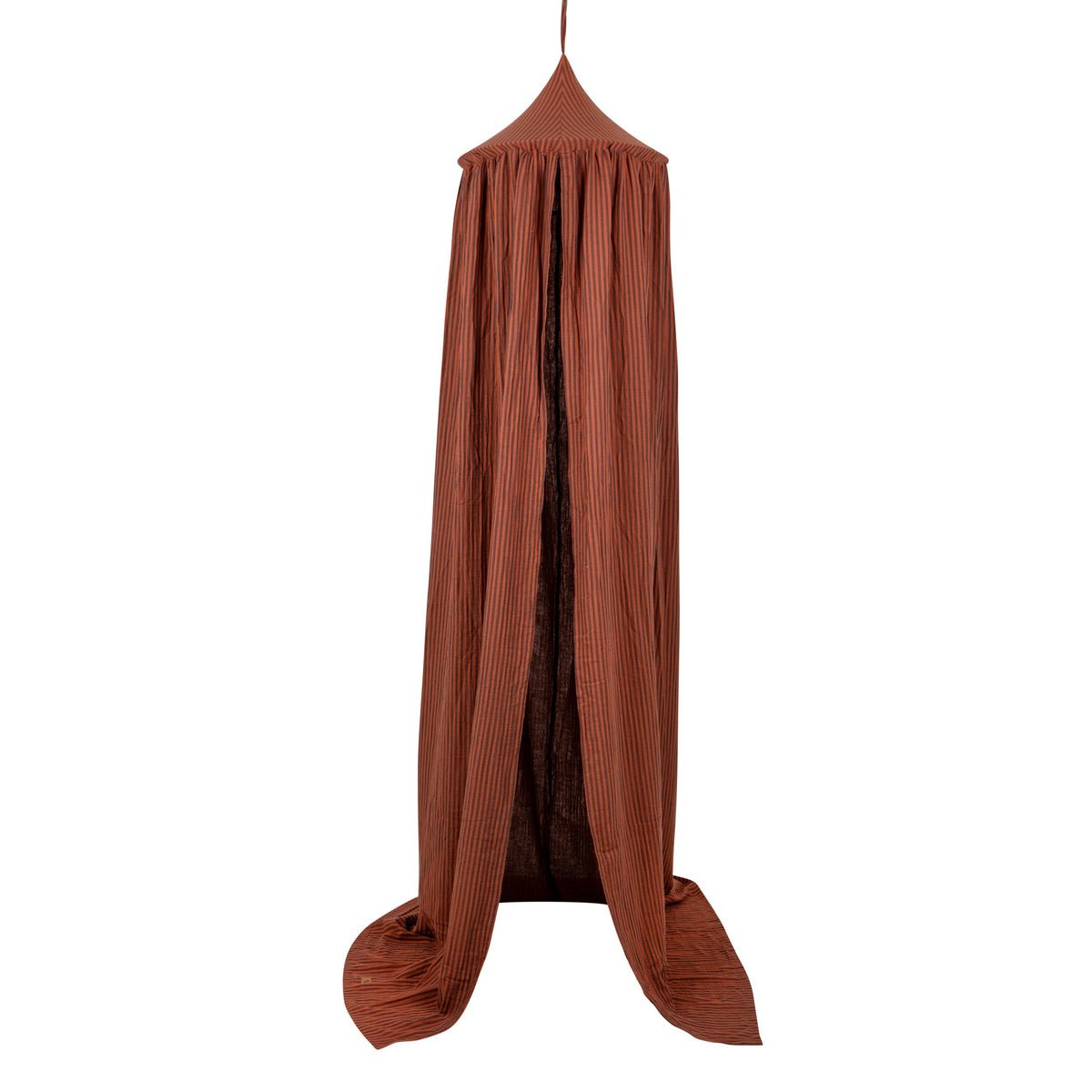 Brown Stripes Muslin Cotton Bed Canopy for Babies & Kids (0–6y) - Tiny Tugz™
