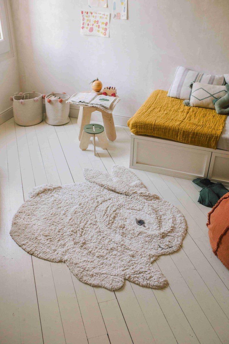 Bunny Animal Cotton Rug for Kids (130 x 135cm) - Tiny Tugz™