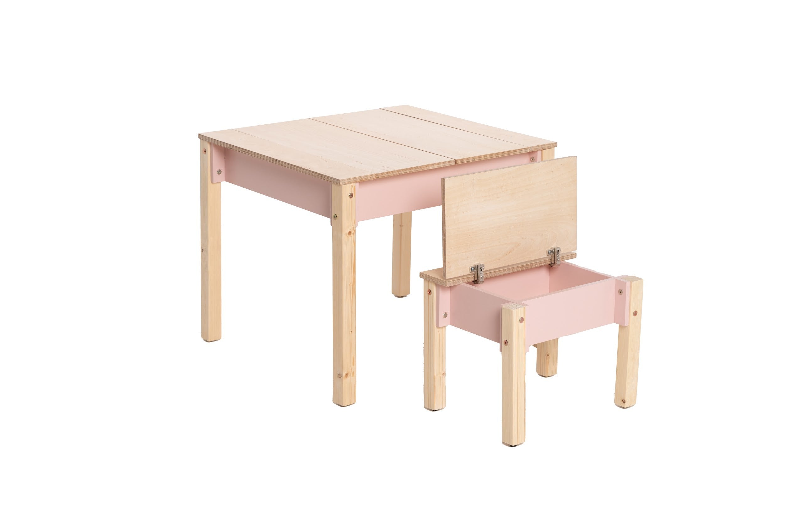 Montessori Wooden Kids Chair with Storage