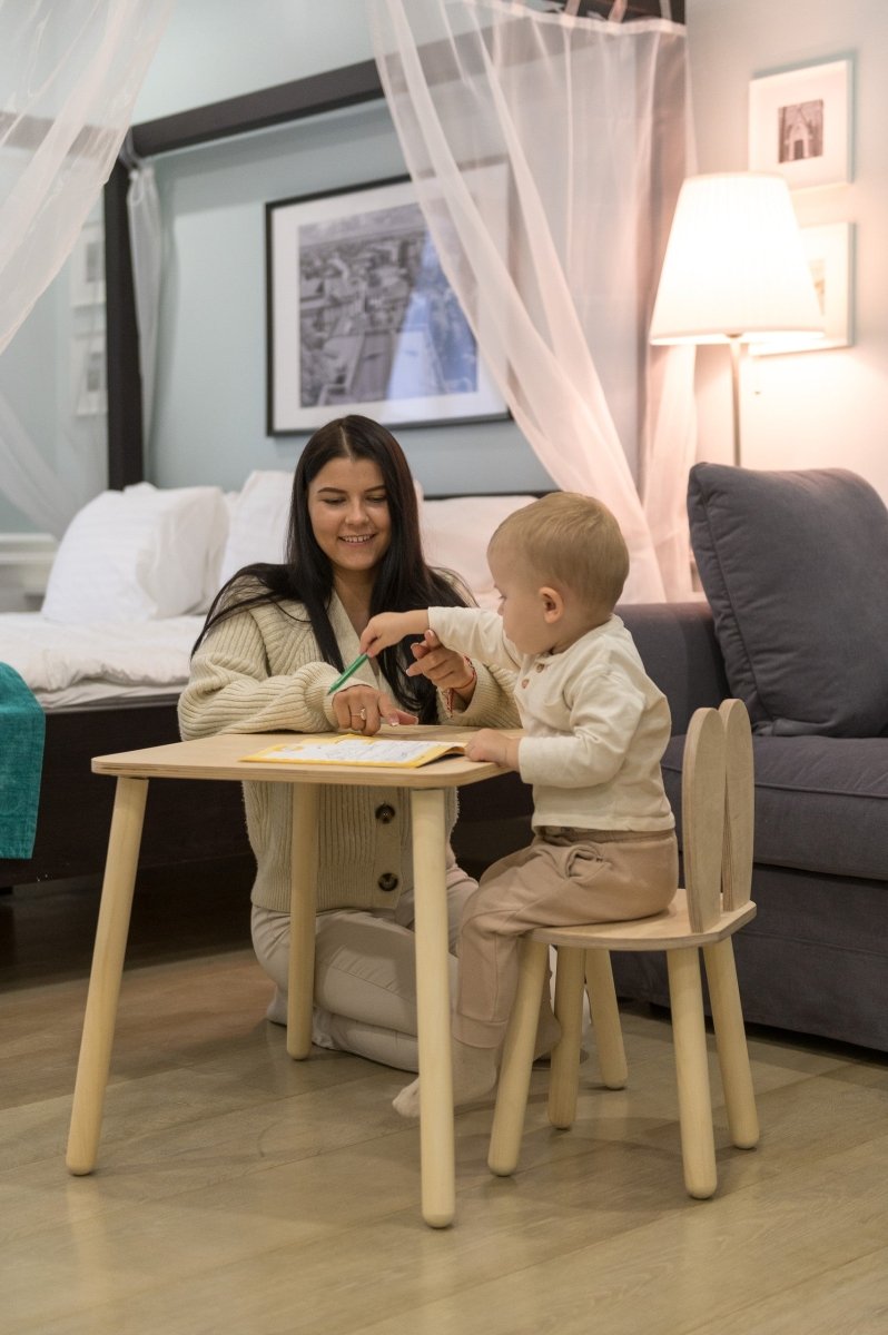 Bunny Wooden Table & Chair Set - Tiny Tugz™