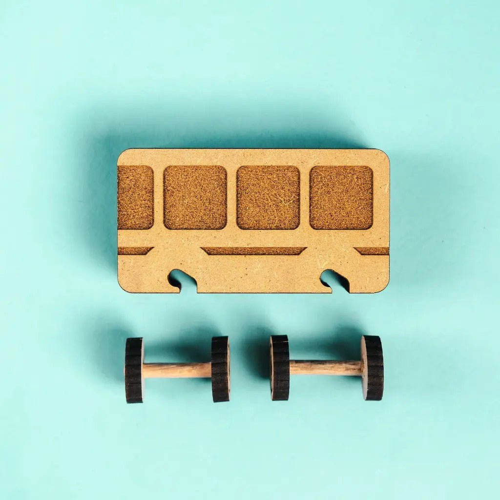 Bus Adventures - Colour-Your-Own Wooden Toy Bus - Tiny Tugz™