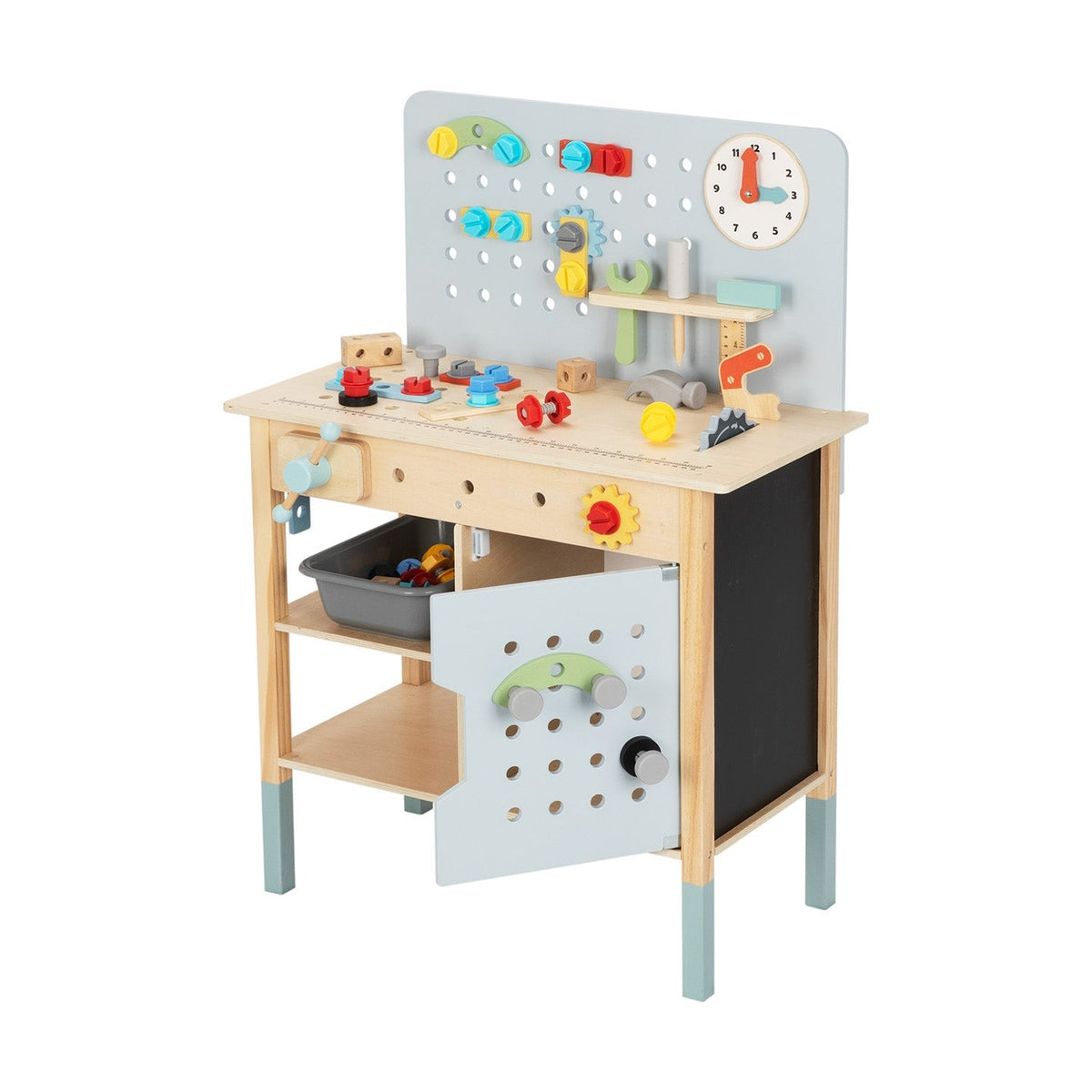 Kids Wooden Play Workbench, handmade wooden toy, made in Czech Republic