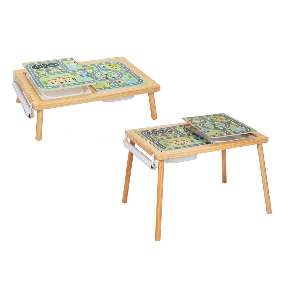 Creative Activity Table with Reversible Top – handmade wooden furniture, made in Czech Republic