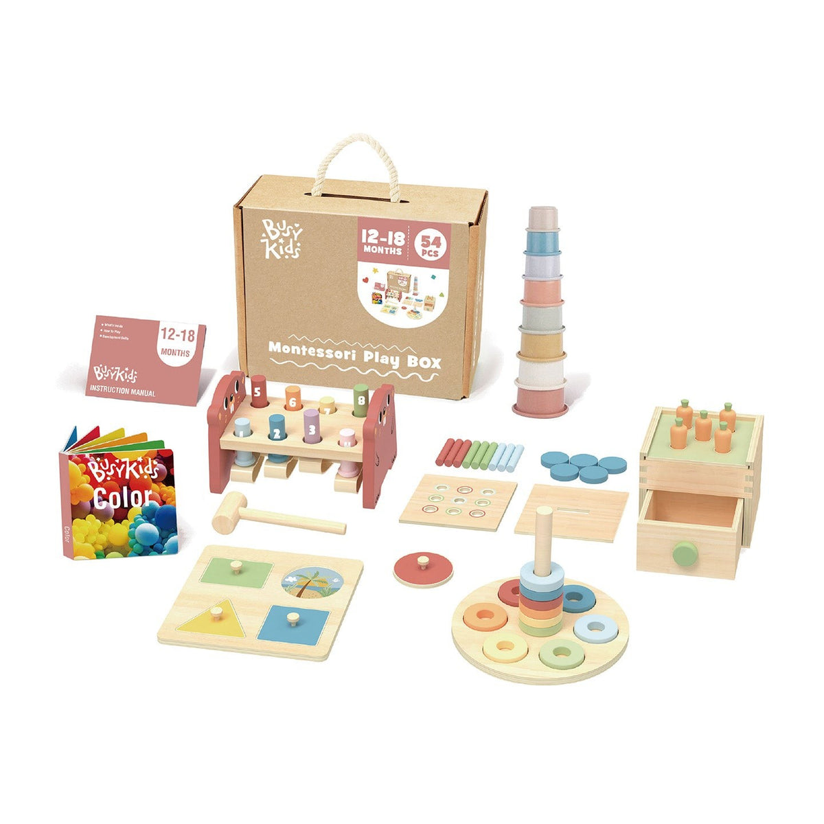 Montessori Play Box #1 – 12–18 Months – Montessori-inspired play set, made in Czech Republic