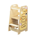 Play XL 5-in-1 Learning Tower – Yellow – handmade wooden activity tower, made in Czech Republic