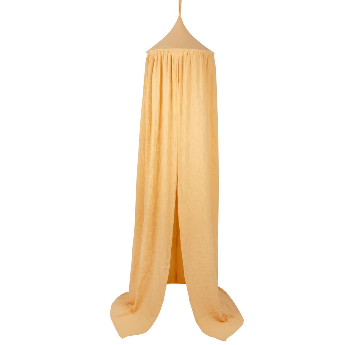Butter Yellow Muslin Cotton Bed Canopy for Babies & Kids (0–6y) - Tiny Tugz™