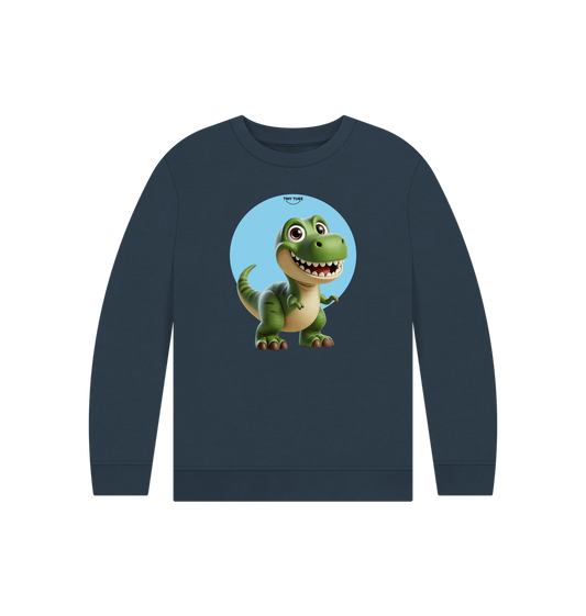 Navy Blue Printed Kids Jumper