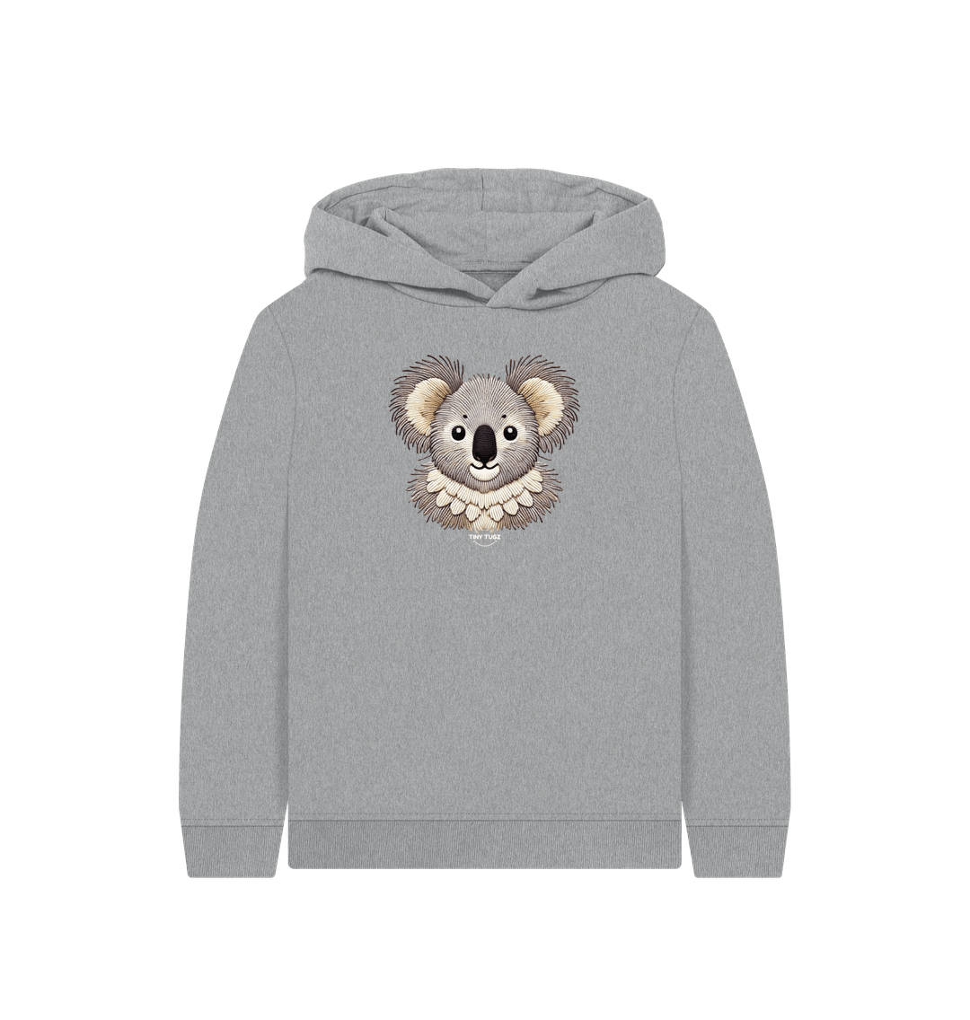 Athletic Grey Printed Kids Hoodie