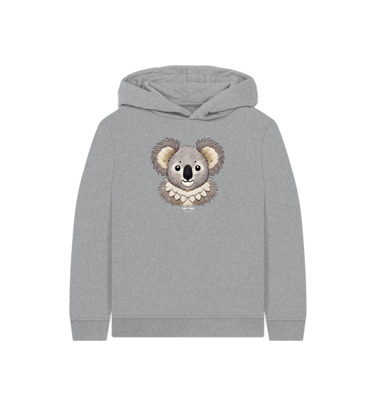 Athletic Grey Printed Kids Hoodie