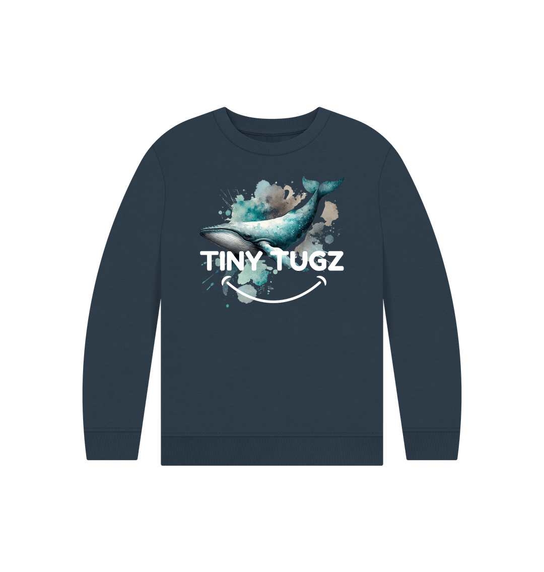 Navy Blue Printed Kids Jumper