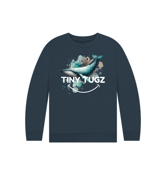 Navy Blue Printed Kids Jumper