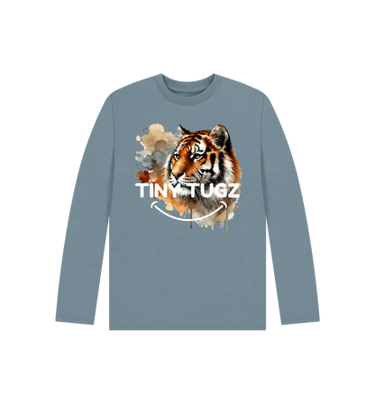 Stone Blue Printed Kids T-Shirt