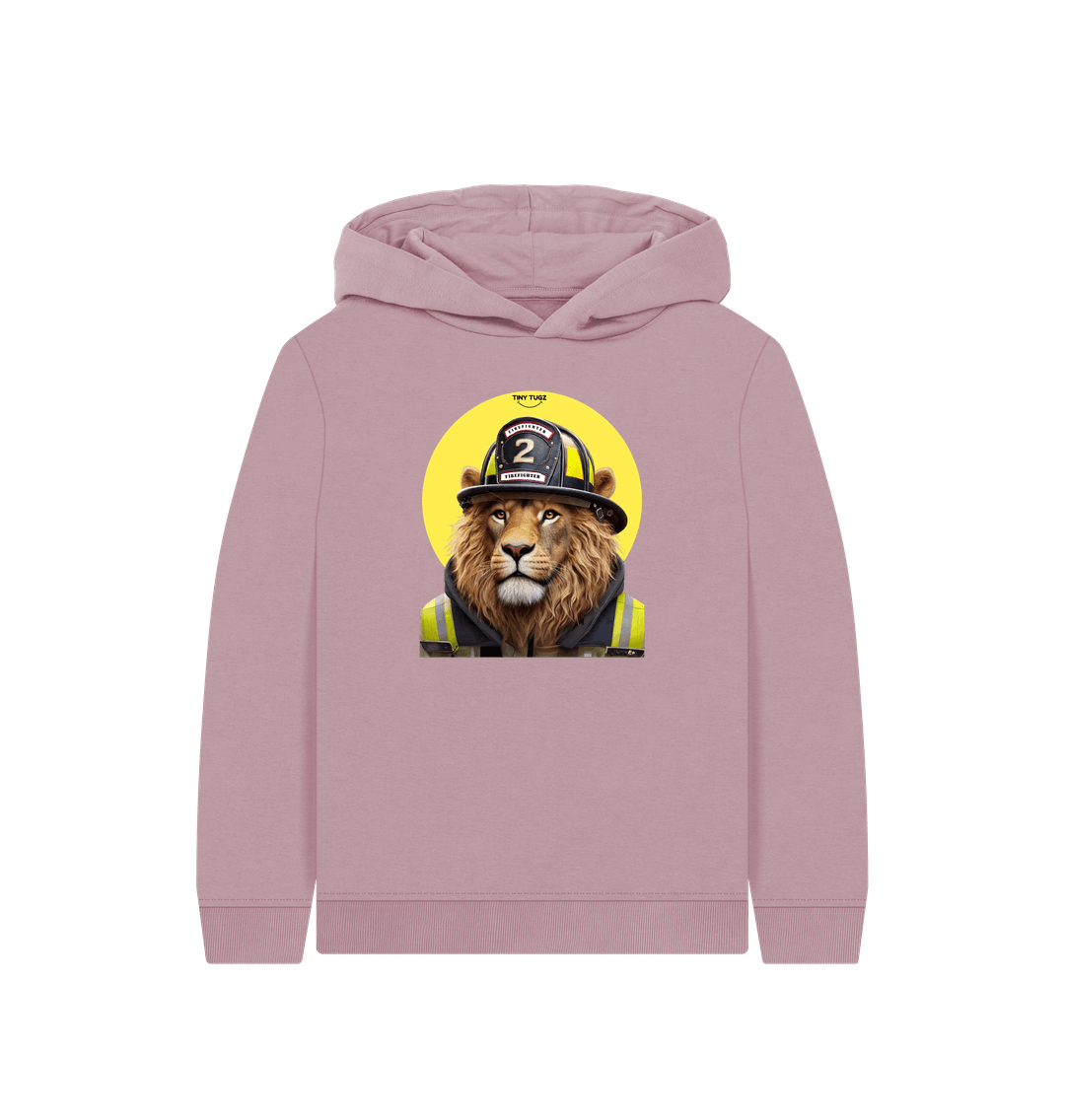 Mauve Printed Kids Hoodie