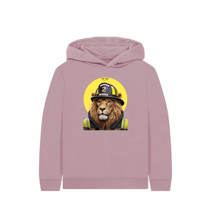 Mauve Printed Kids Hoodie