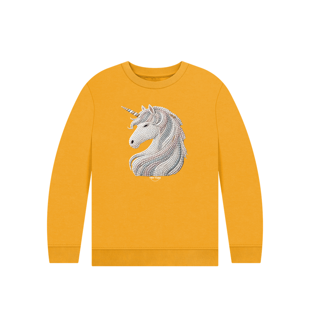 Mustard Printed Kids Jumper