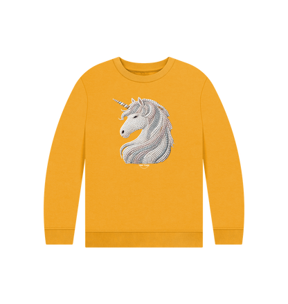 Mustard Printed Kids Jumper