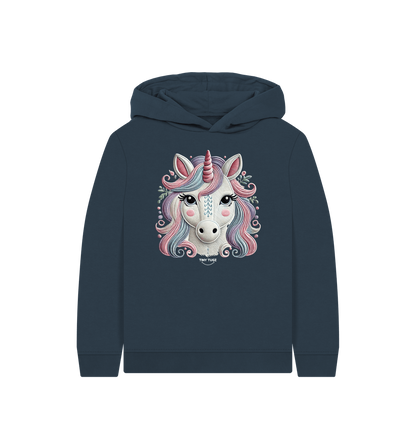 Navy Blue Printed Kids Hoodie