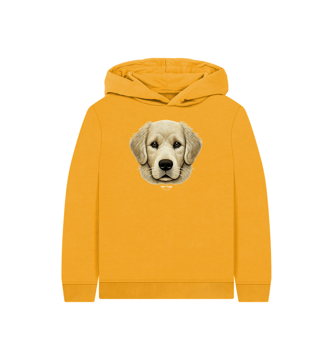 Mustard Printed Kids Hoodie