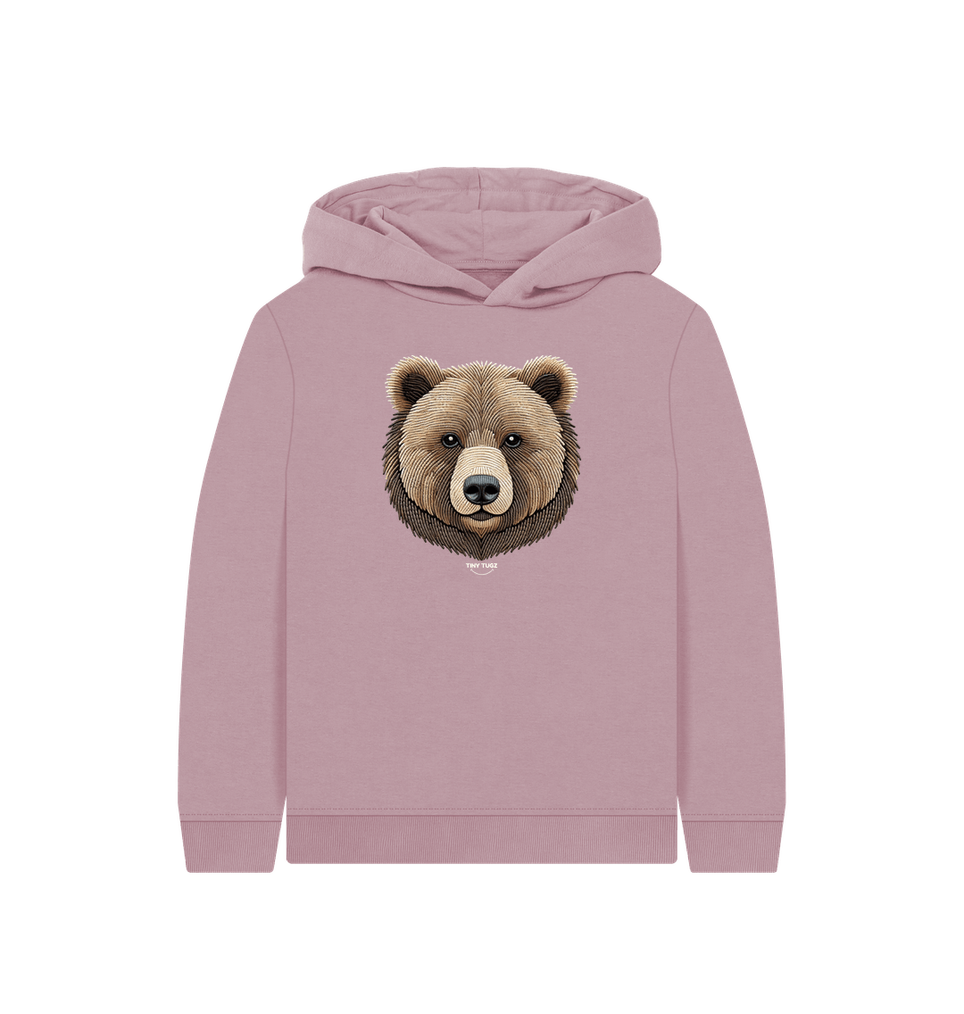 Mauve Printed Kids Hoodie