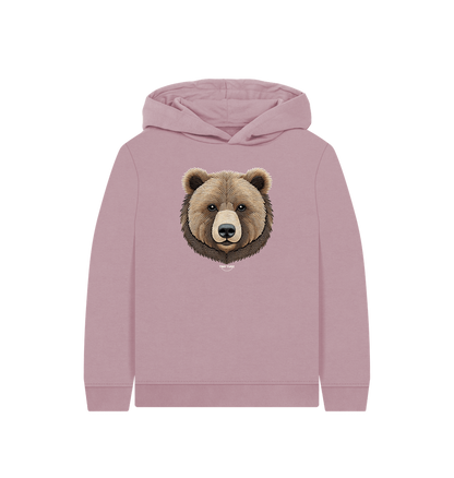 Mauve Printed Kids Hoodie
