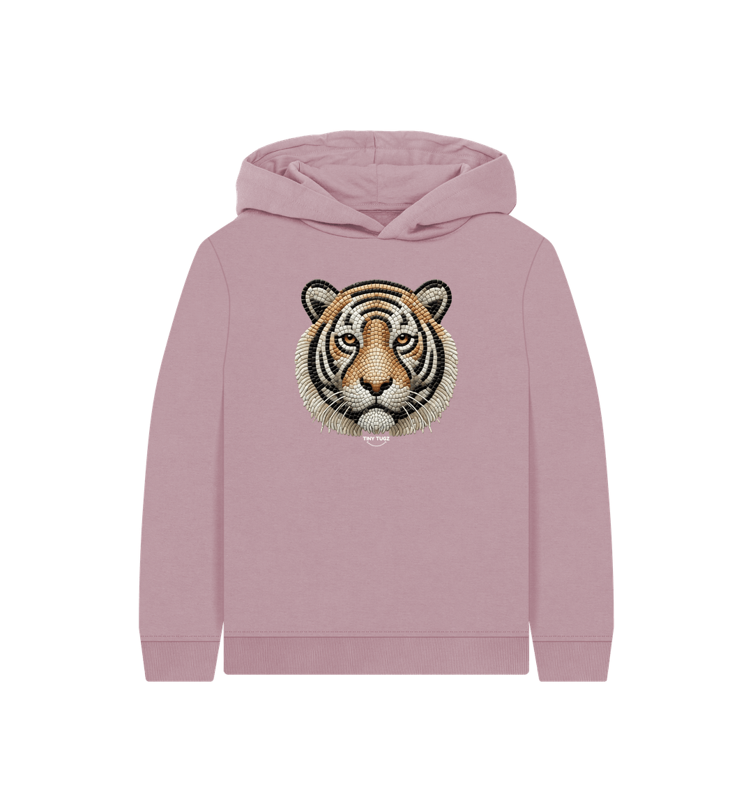 Mauve Printed Kids Hoodie