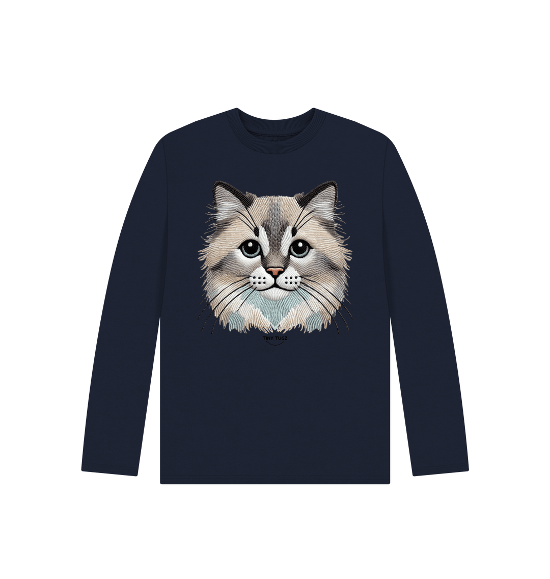Navy Blue Printed Kids T-Shirt