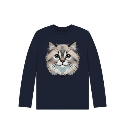 Navy Blue Printed Kids T-Shirt